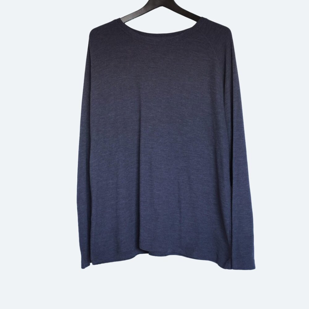 COPY - Redhead blue heather  crewneck cotton blend waffle knit shirt XL